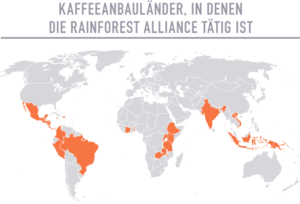 Rainforest Alliance Kaffeeanbauländer